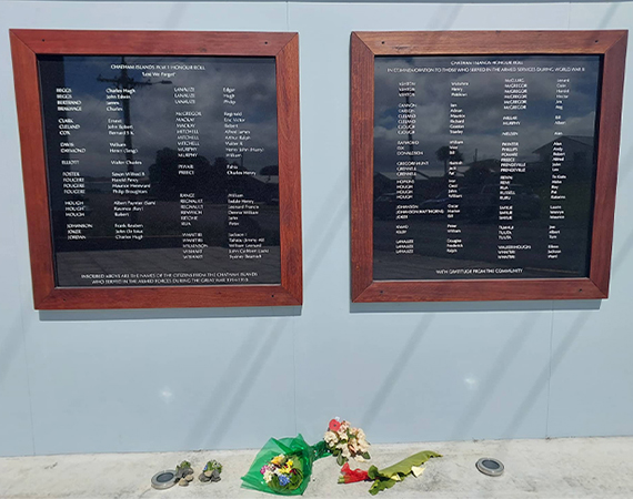 The plaques are located outside the new Council and Museum building.