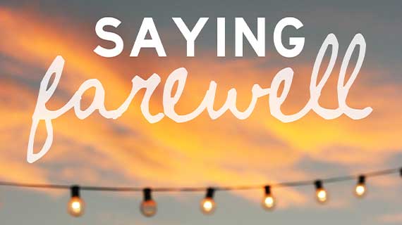 Saying farewell